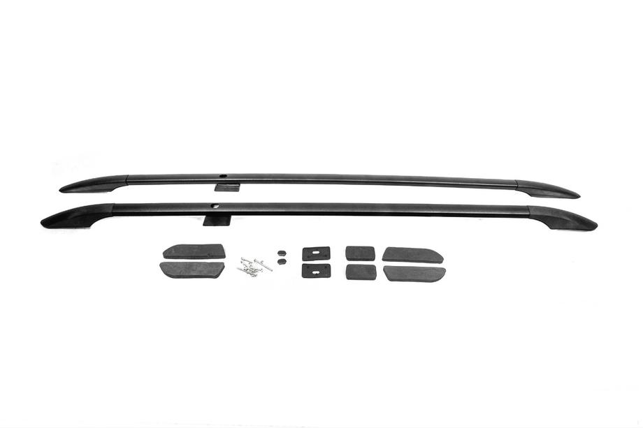 Ford Connect 2014-2021 гг. Черные рейлинги Макси, пластиковые ножки Фото 3