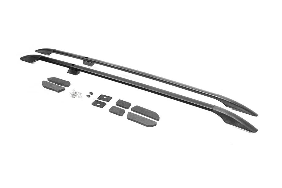Ford Connect 2014-2021 гг. Черные рейлинги Макси, пластиковые ножки Фото 2