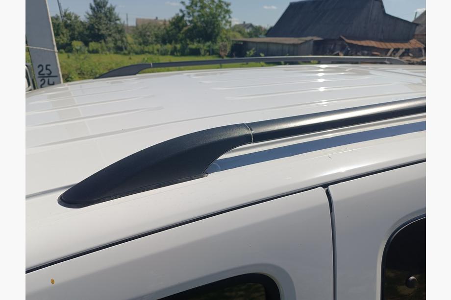 Peugeot Partner/Rifter 2019- гг. Рейлинги OmsaLine Solid (2 шт, черные) Длинная База Фото 4