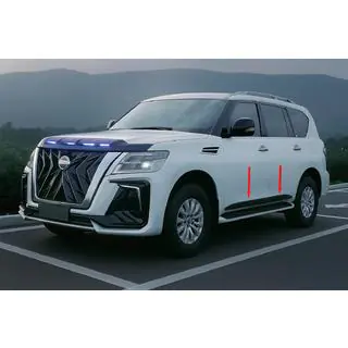 Дверные молдинги (4 шт, черные) Nissan Armada 2016-2024 гг. фото 3