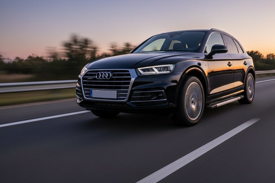 Audi Q5 2017-2025 гг. Боковые Подножки Vision New Grey (2 шт., Алюминий) Фото 1