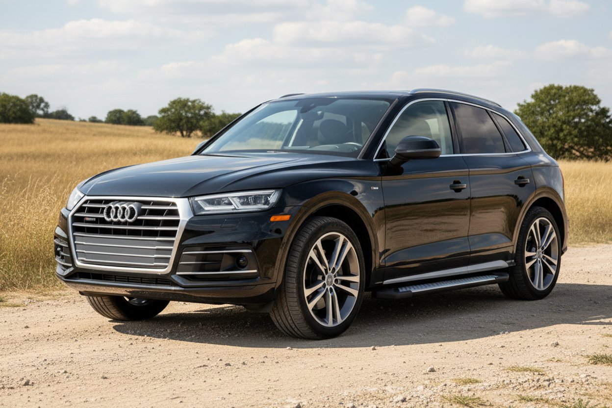 Бокові пороги Allmond Grey (2 шт., Алюміній) Audi Q5