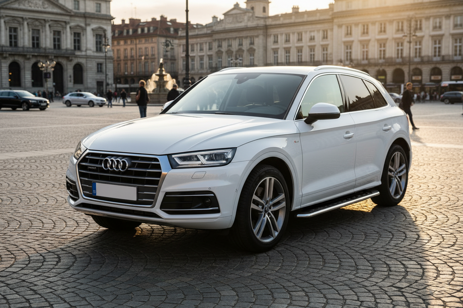 Audi Q5 2017-2025 гг. Боковые Подножки Maydos V1 (2 шт., Алюминий) Image