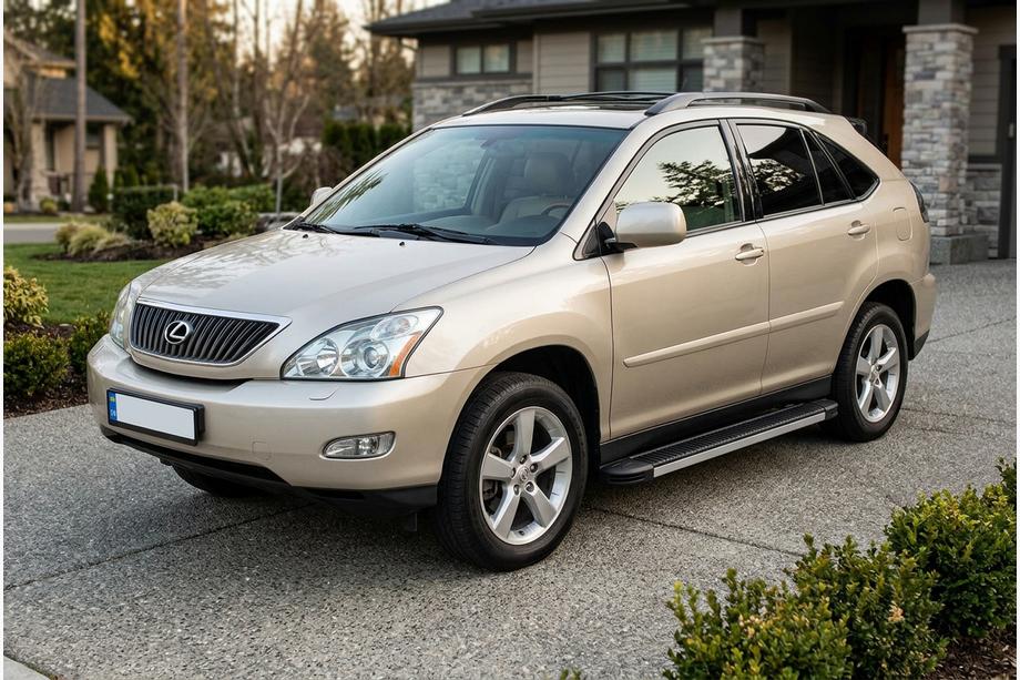 Lexus RX 2003-2009 гг. Боковые Подножки Maya V1 (2 шт., Алюминий) Фото 1