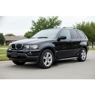 Боковые Подножки Line (2 шт, Алюминий) BMW X5 E53 1999–2006 гг. фото 1