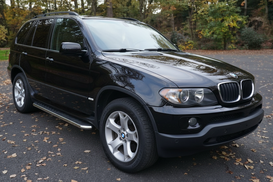 BMW X5 E53 1999-2006 гг. Боковые Подножки Maydos V1 (2 шт, Алюминий) Image