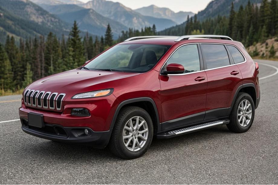 Jeep Cherokee KL 2013- гг. Боковые Подножки Line (2 шт., Алюминий) Фото 1