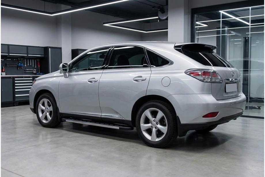 Lexus RX 2009-2015 гг. Боковые Подножки Duru (2 шт, Алюминий) Image
