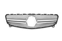 Mercedes A-сlass W176 2012-2018 гг. Передняя решетка радиатора AMG Silver (2015-2018) фото 2