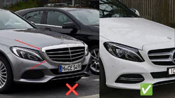 Mercedes C-сlass W205 2014-2021 гг. Передняя решетка C63-design (для Avantgarde/AMG-Line/C43 AMG) фото 4