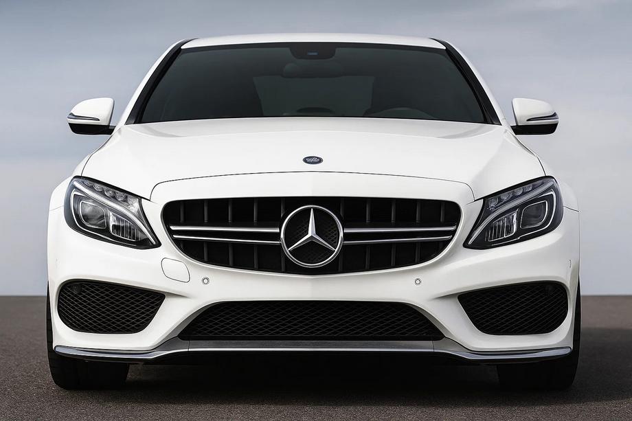 Mercedes C-class W205 2014-2021 гг. Передняя решетка C63-design (для Avantgarde/AMG-Line/C43 AMG) 2014-2018, без камеры Фото 2