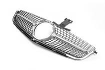 Mercedes C-class W204 2007-2015 гг. Передняя решетка Diamond Silver (для C63) 2007-2011 фото 3
