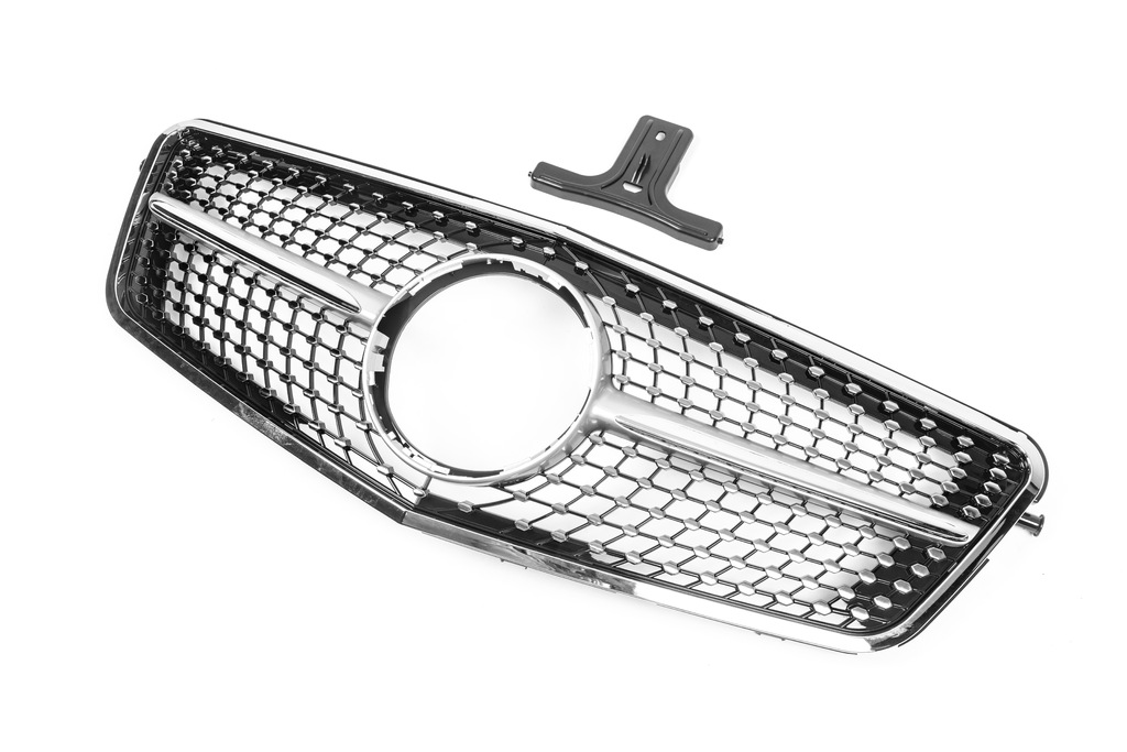 Передня решітка Diamond Silver (2009-2012) для Mercedes E-сlass W212 рр - фото 4