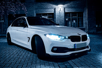BMW 3 серия F30/F31 2012-2019 гг. Накладки на пороги EuroCap (для порогов M-Sport, черный глянец) фото 11