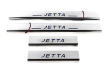 Volkswagen Jetta 2011-2018 гг. Накладки на пороги Carmos V2 (4 шт, нержавейка) фото 2