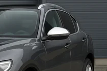 Alfa Romeo Stelvio 2016- гг. Накладки на зеркала Carmos (2 шт, Нержавейка) фото 1