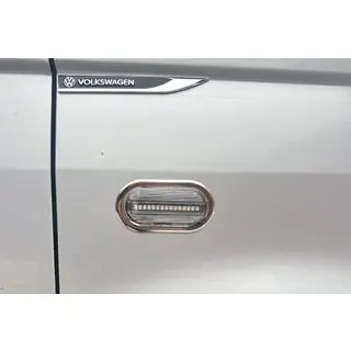 Хромированные Накладки на Поворотники OmsaLine (2 шт, Нержавейка) Volkswagen T5 Transporter 2003-2010 гг. фото 1