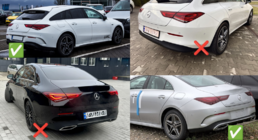 Mercedes CLA C118 2019- гг. Задний диффузор с насадками на выхлоп (дизайн CLA45) фото 3
