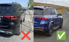 Mercedes GLE W167 2018- гг. Задний диффузор GLE63 AMG (с насадками Chrome) фото 4