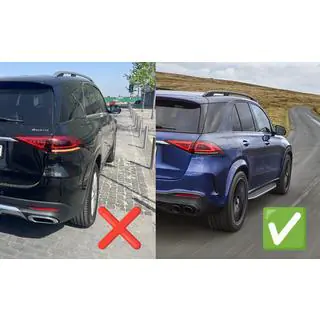 Задний диффузор с насадками глушителя GLE63 Silver (2018-2026) фото 4
