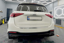 Mercedes GLE W167 2018- гг. Задний диффузор GLE63 AMG (с насадками Black) фото 4