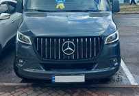 Mercedes Sprinter W907/W910 2018- гг. Передняя решетка Panamericana GT Хром Premium V1 фото 7