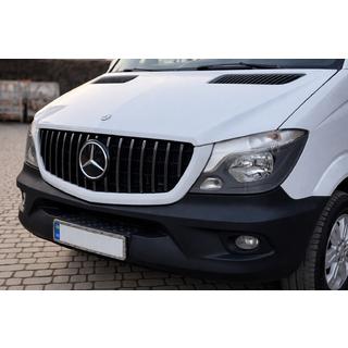 Передняя решетка GT Panamericana Хром (2013-2018) Mercedes Sprinter W906 2006-2018 гг. фото 1
