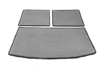 Audi Q7 2005-2015 гг. Коврик багажника 3 части (EVA, серый) (7 мест) фото 1
