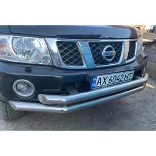 Передний бампер в сборе б/у (2004-2008) Nissan Patrol Y61 1997-2011 гг. фото 2