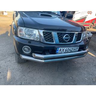 Передний бампер в сборе б/у (2004-2008) Nissan Patrol Y61 1997-2011 гг. фото 4