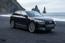 Audi Q3 2019–2025 гг. Боковые Подножки Allmond Black (2 шт., Алюминий) фото 1