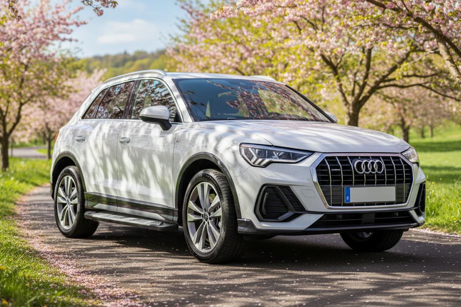 Audi Q3 2019- гг. Боковые пороги Allmond Grey (2 шт., алюминий) Image