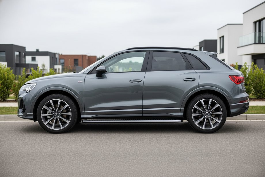 Audi Q3 2019–2025 гг. Боковые Подножки Tayga Grey (2 шт., Алюминий) Фото 1