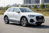Audi Q3 2019–2025 гг. Боковые Подножки Tayga V2 (2 шт., Алюминий) фото 1