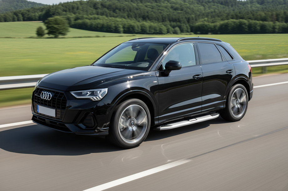 Audi Q3 2019- гг. Боковые Подножки Mevsim Grey (2 шт., Алюминий) Image