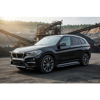 Боковые Подножки Bosphore Black (2 шт., Алюминий) BMW X1 F48 2015-2022 гг. фото 1
