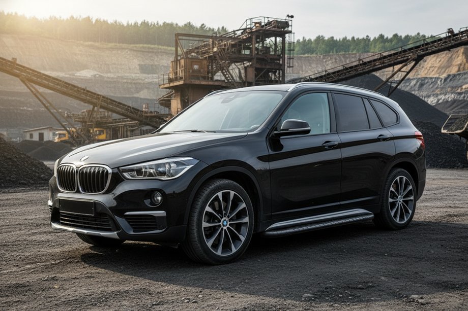 BMW X1 F48 2015-2022 гг. Боковые Подножки Bosphore Black (2 шт., Алюминий) Фото 1