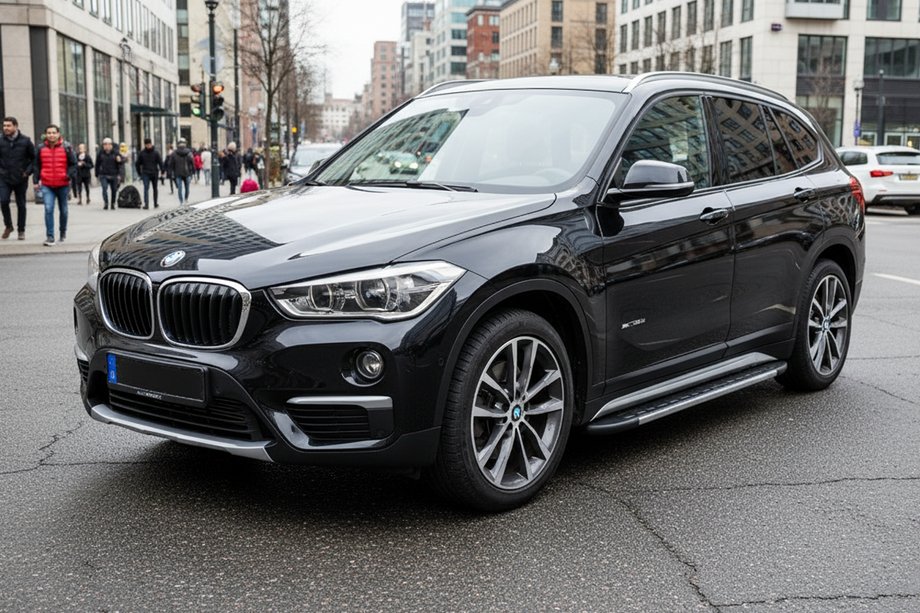 BMW X1 F48 2015-2022 гг. Боковые Подножки Duru (2 шт., Алюминий) Image