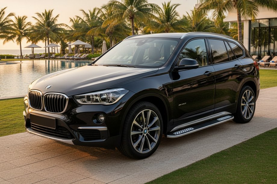 BMW X1 F48 2015-2022 гг. Боковые Подножки Tayga V2 (2 шт., Алюминий) Фото 1