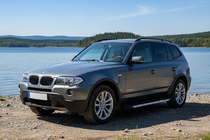 BMW X3 E83 2003-2010 гг. Боковые Подножки Maya V1 (2 шт., Алюминий) фото 1