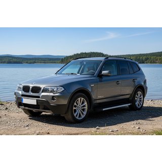 Боковые Подножки Maya V1 (2 шт., Алюминий) BMW X3 E83 2003-2010 гг. фото 1