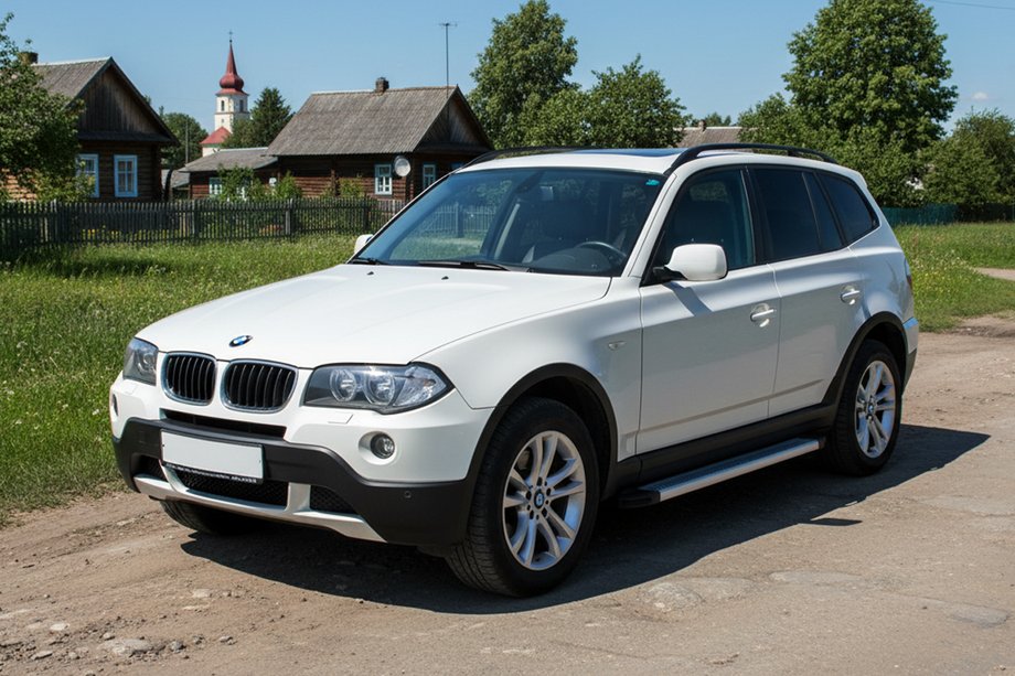 BMW X3 E83 2003-2010 гг. Боковые Подножки Maya V2 (2 шт., Алюминий) Image
