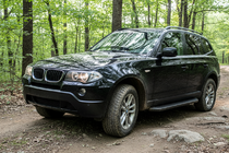 BMW X3 E83 2003-2010 гг. Боковые Подножки Tayga Black (2 шт., Алюминий) фото 1