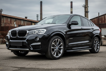 BMW X4 F26 2014-2018 гг. Боковые Подножки Bosphore Black (2 шт., Алюминий) фото 1