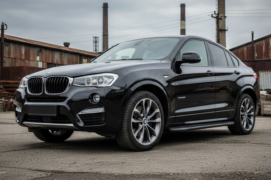 BMW X4 F26 2014-2018 гг. Боковые Подножки Bosphore Black (2 шт., Алюминий) Image