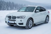 BMW X4 F26 2014-2018 гг. Боковые Подножки Maya V2 (2 шт., Алюминий) фото 1