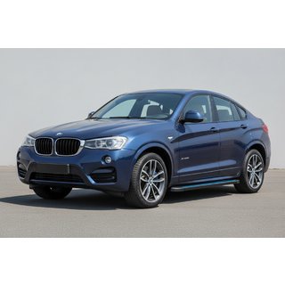Боковые Подножки Maya Blue (2 шт., Алюминий) BMW X4 F26 2014-2018 гг. фото 1