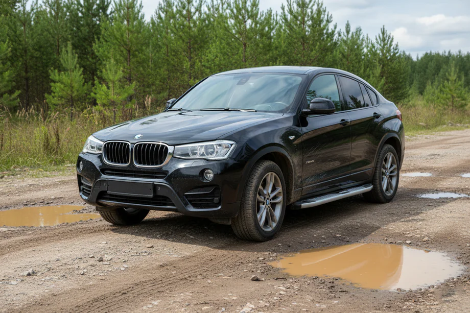 BMW X4 F26 2014-2018 гг. Боковые Подножки Mevsim Grey (2 шт., Алюминий) Фото 1