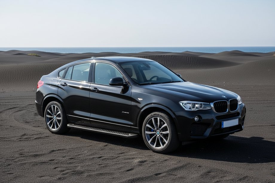 BMW X4 F26 2014-2018 гг. Боковые Подножки Allmond Black (2 шт., Алюминий) Фото 1