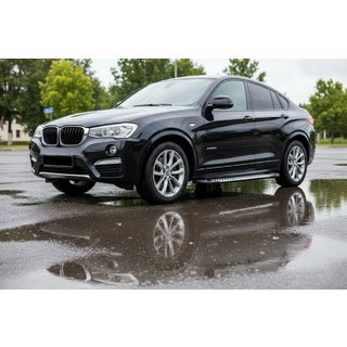 Боковые Подножки Line (2 шт., Алюминий) BMW X4 F26 2014-2018 гг. фото 1